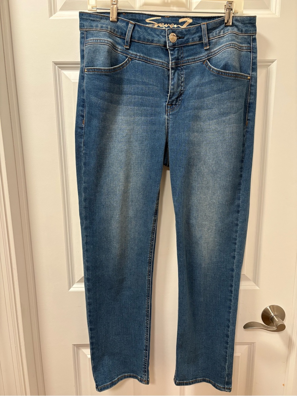 Seven7 Classic Straight Mid Wash Jeans